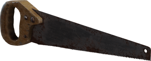 Handsaw Wood — free props CC0 3D model