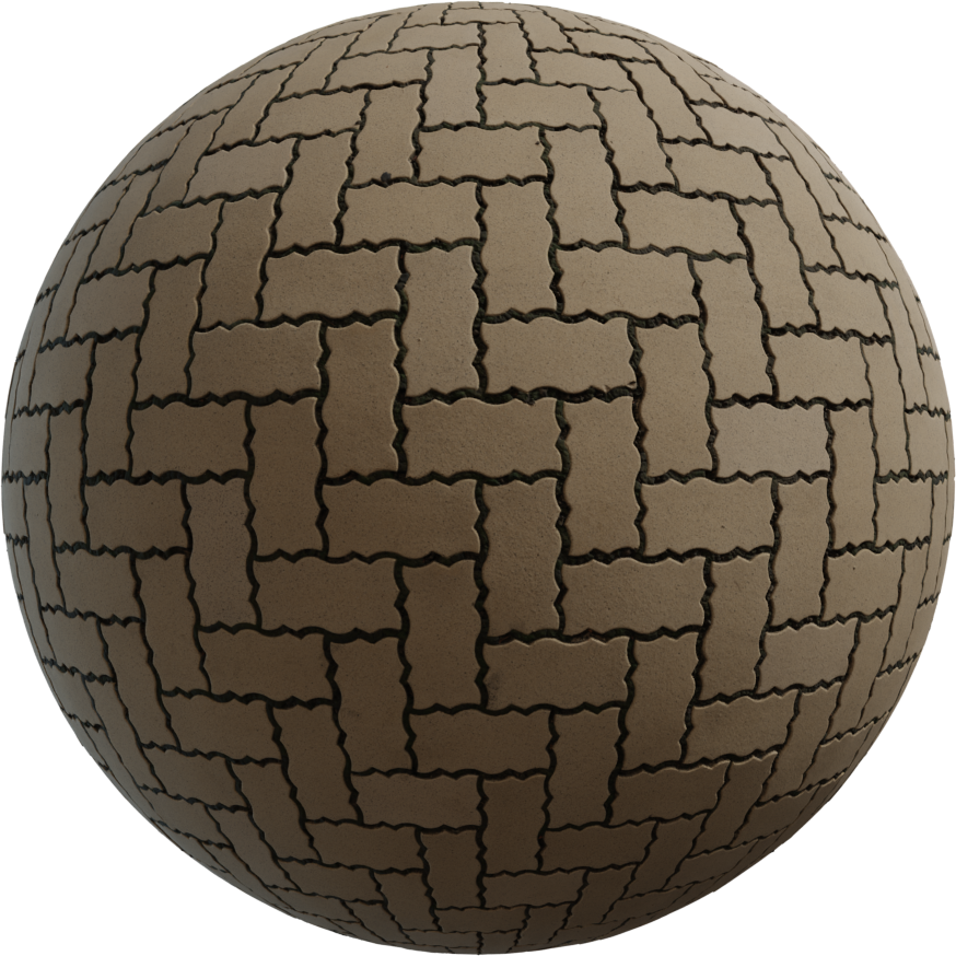 人字拼砖块 02 · PBR材质（Herringbone Brick 02）