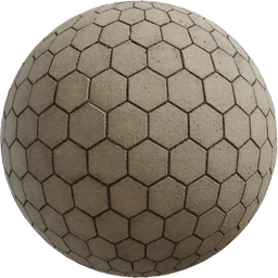 Hexagonal Concrete Paving