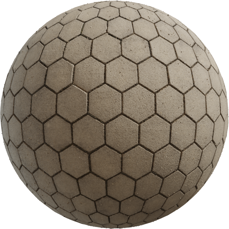 Hexagonal Concrete Paving