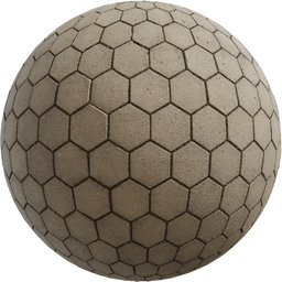Hexagonal Concrete Paving