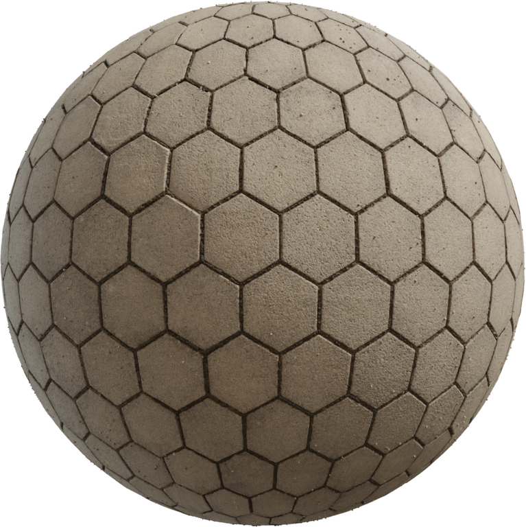 Hexagonal Concrete Paving