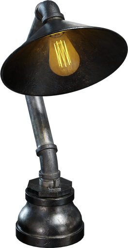 Industrial Pipe Lamp — free tools CC0 3D model