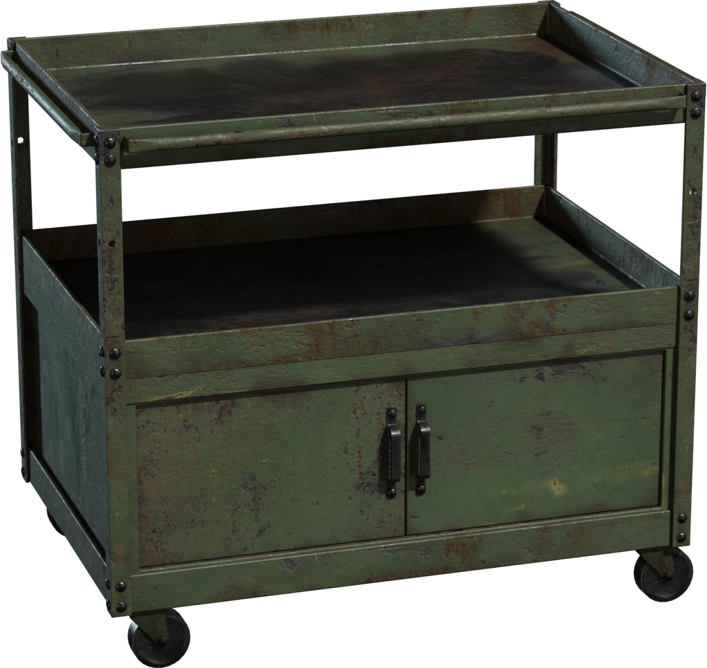 Industrial Storage Cart — free furniture CC0 3D model, rendered preview