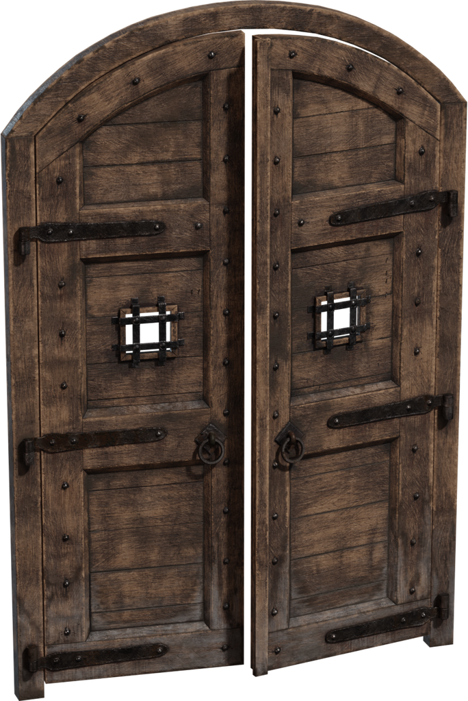 Large Castle Door — free props CC0 3D model, rendered preview