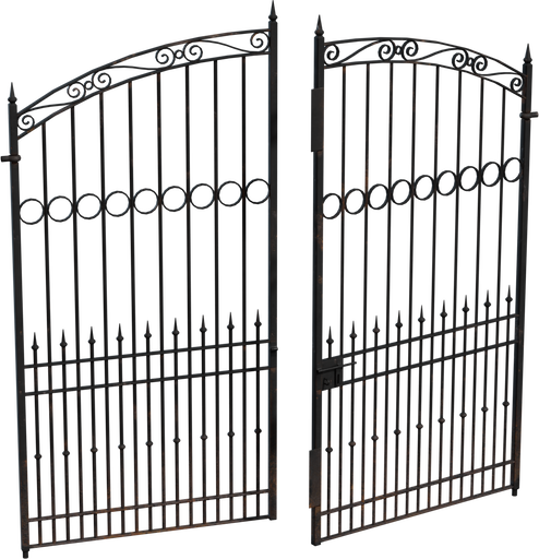 Large Iron Gate — free props CC0 3D model