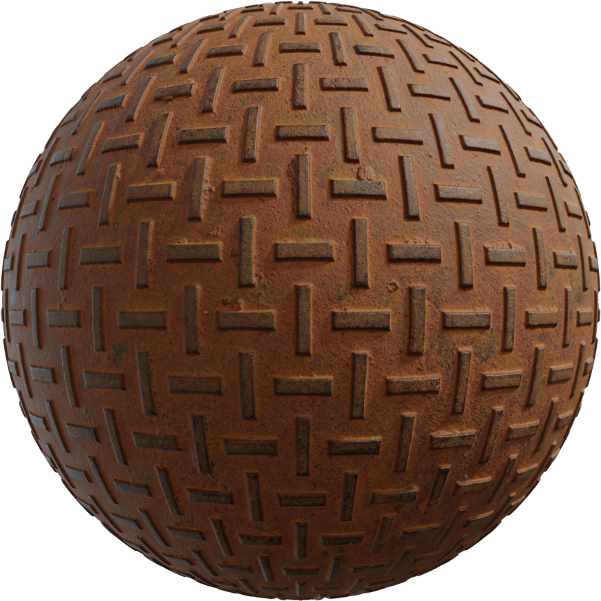 金属格栅锈蚀 · PBR材质（Metal Grate Rusty）