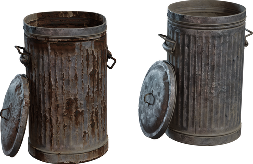Metal Trash Can — free tools CC0 3D model