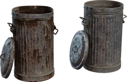 Metal Trash Can