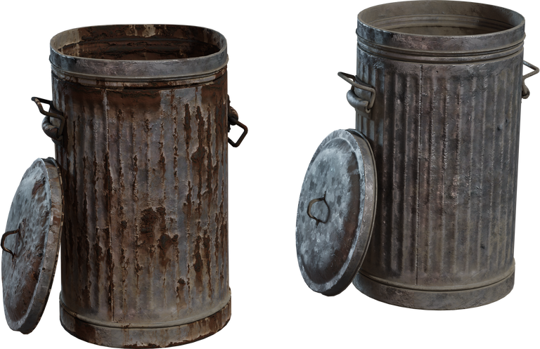 Metal Trash Can