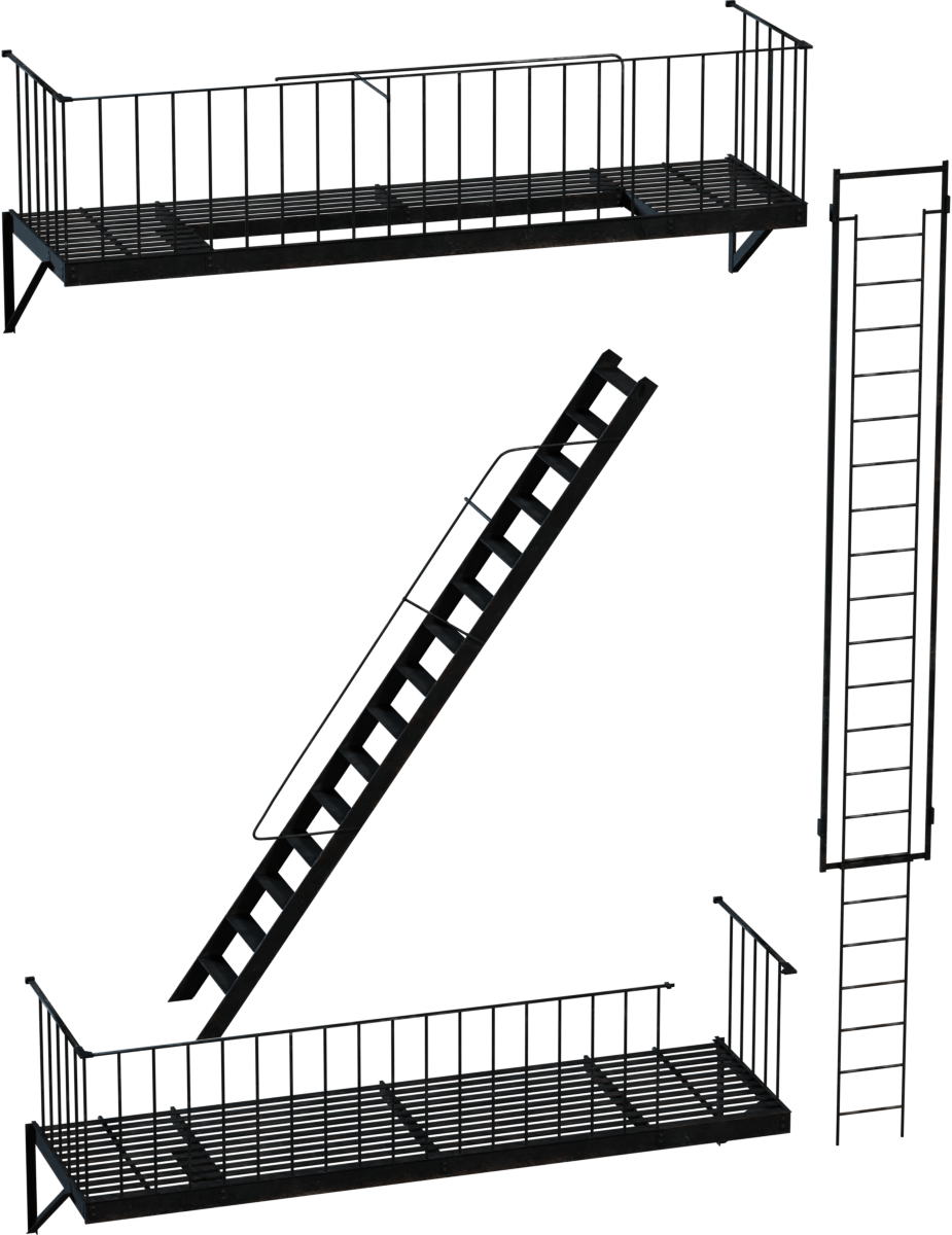 模块化火焰 Escape · 模型(Modular Fire Escape)