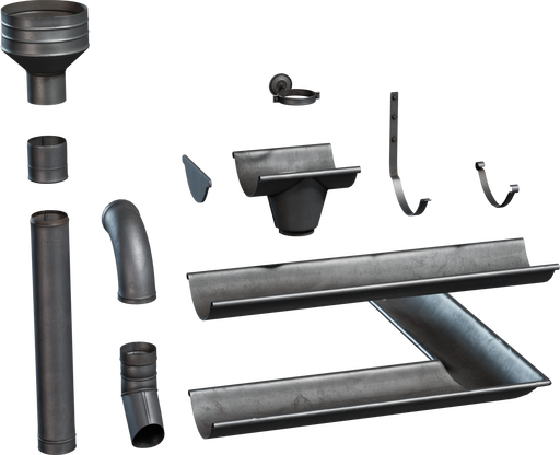 Modular Metal Gutter — free tools CC0 3D model