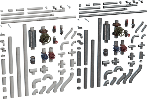 Modular Pipes — free tools CC0 3D model