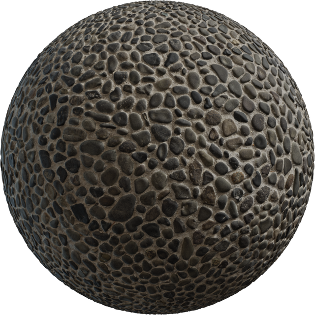 Multicolored Pebble Floor — CC0 3D asset