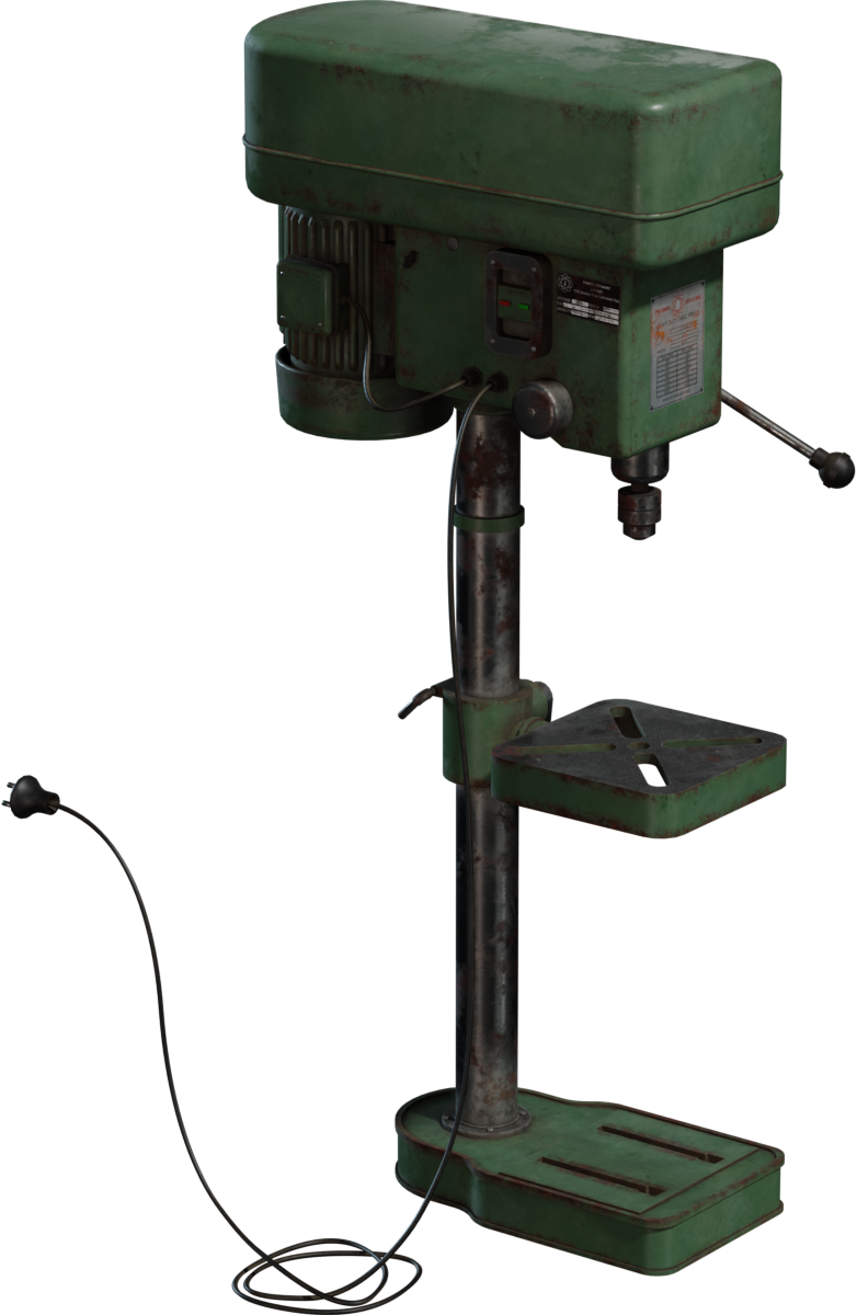 陈旧钻机压机 · 模型(Old Drill Press)