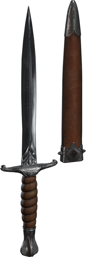 Ornate Medieval Dagger — free props CC0 3D model, rendered preview