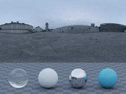 Overcast Industrial Courtyard