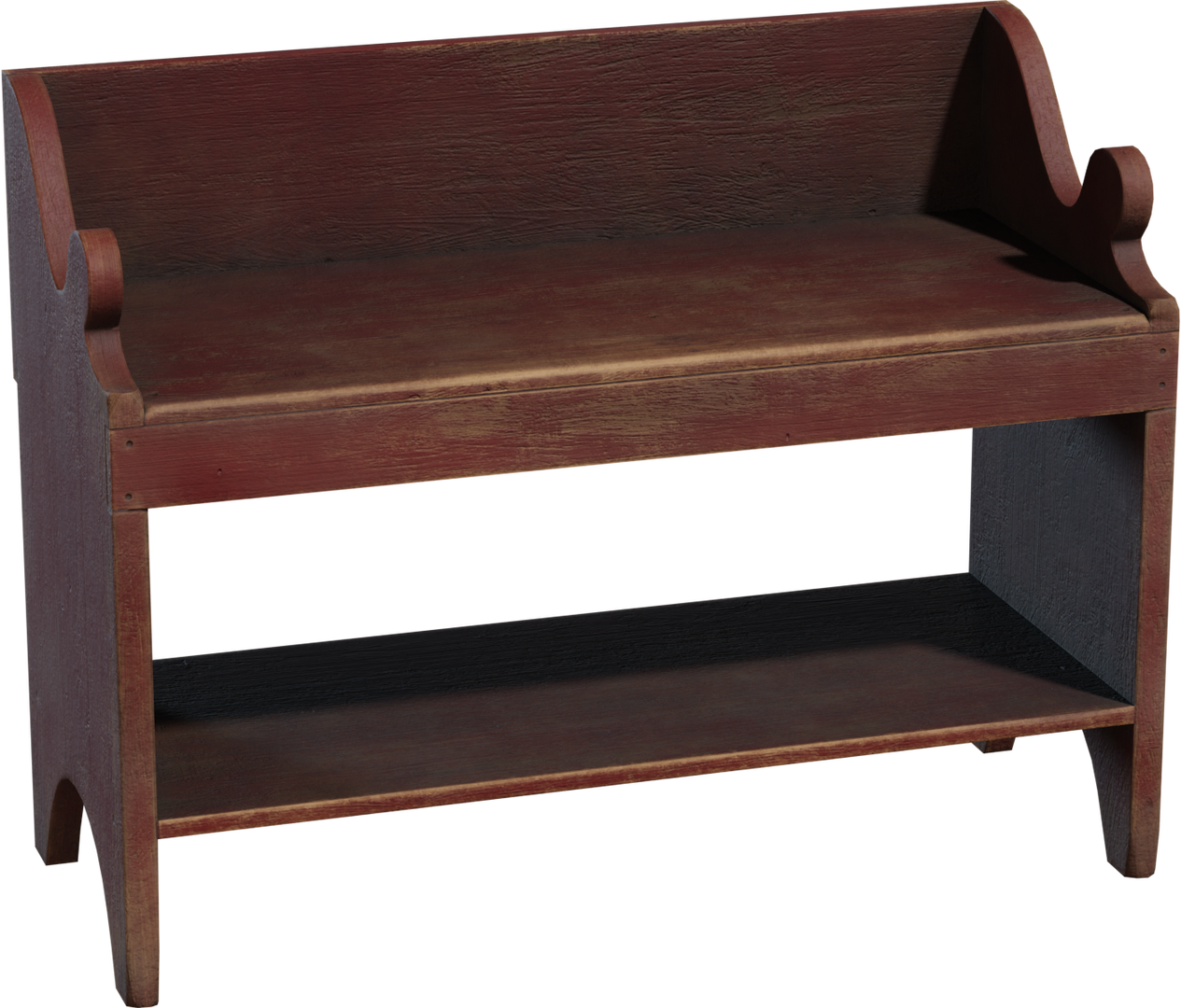 Painted Wooden Bench