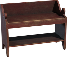 Painted Wooden Bench