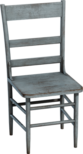 Painted Wooden Chair 02 — free furniture CC0 3D model