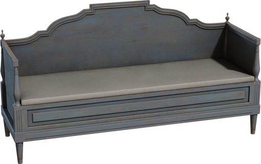 Painted Wooden Sofa — free furniture CC0 3D model