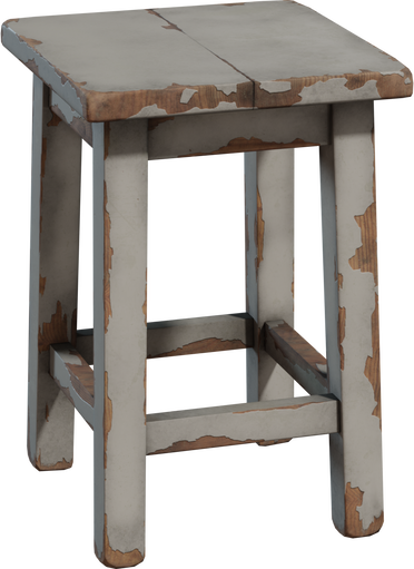 Painted Wooden Stool — free furniture CC0 3D model