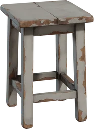Painted Wooden Stool