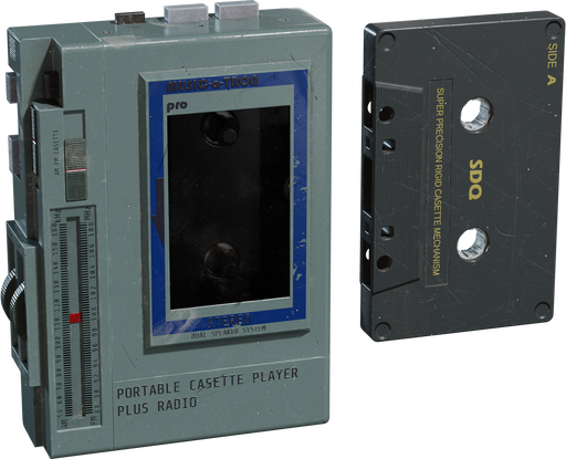 Portable Cassette Player — free props CC0 3D model