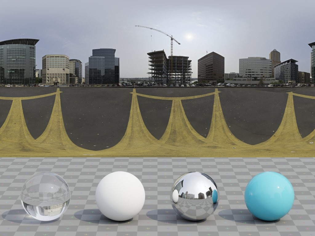 阳光 · Portland Landing pad · HDRI环境(Portland Landing pad)