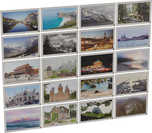 Postcard Set 01 — free props CC0 3D model
