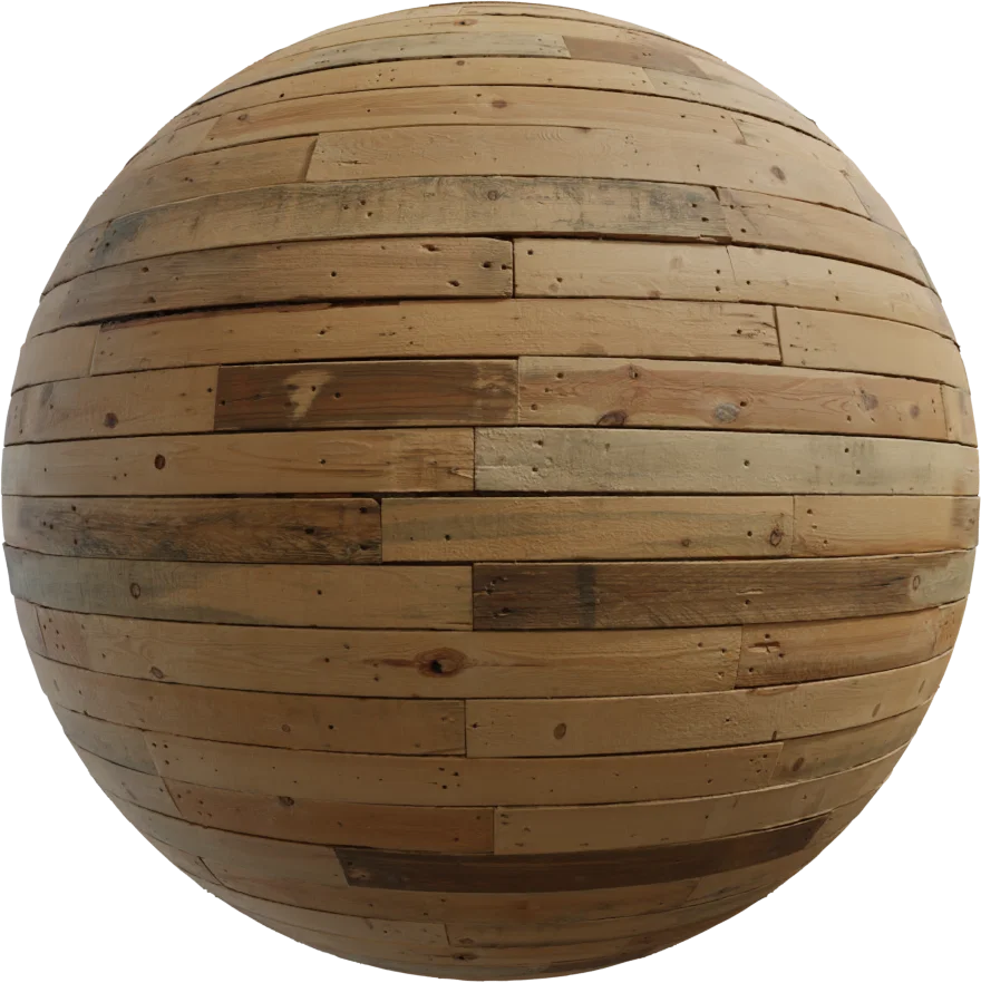 原始表面木板墙面 · PBR材质(Raw Plank Wall)