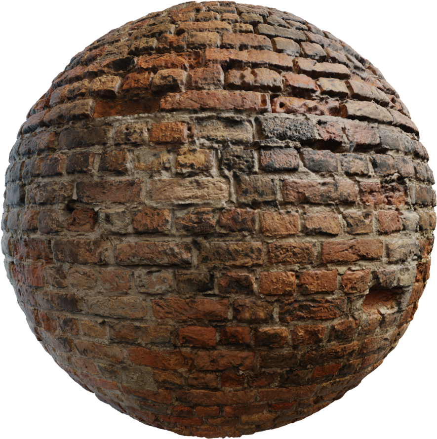 红色砖块灰泥斑块 02 · PBR材质（Red Brick Plaster Patch 02）
