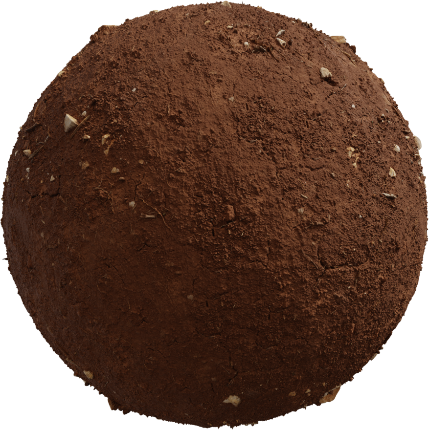 红色泥地石块 · PBR材质（Red Mud Stones）
