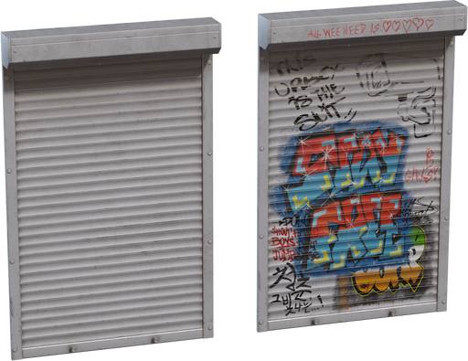 Rollershutter Window 03 — free tools CC0 3D model