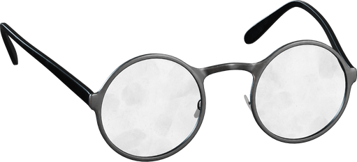 Round Spectacles — free props CC0 3D model