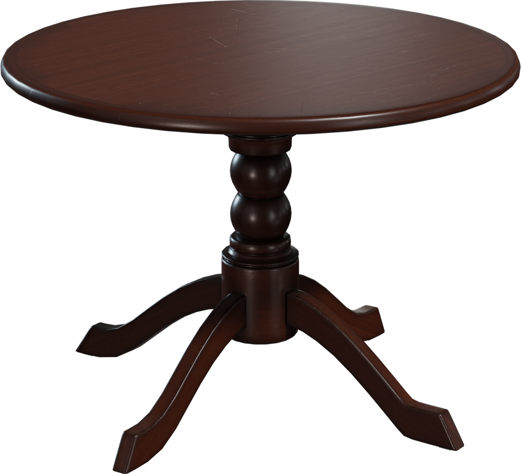 Round Wooden Table 01 — free furniture CC0 3D model, rendered preview
