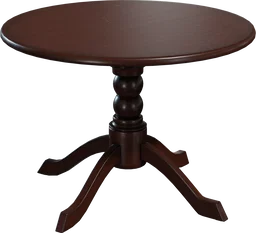 Round Wooden Table 01