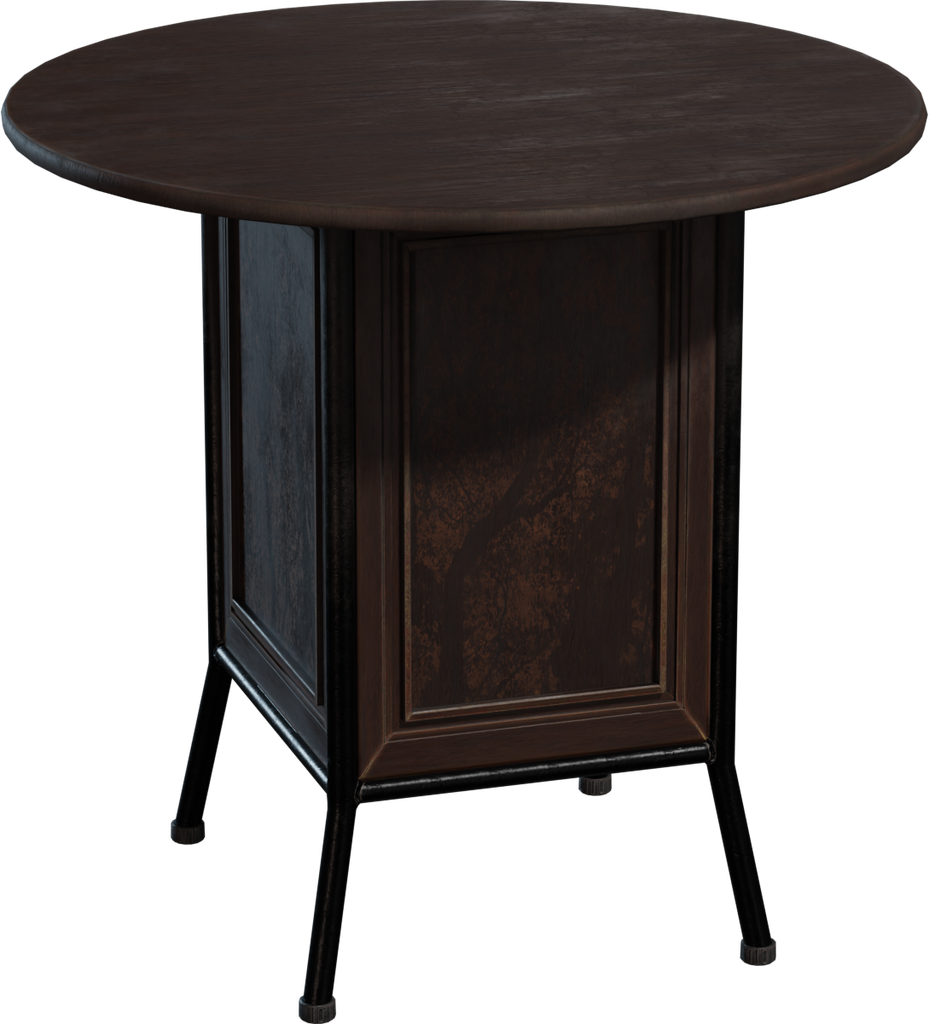 Round Wooden Table 02 — free furniture CC0 3D model, rendered preview