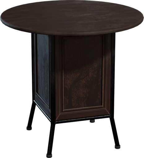 Round Wooden Table 02 — free furniture CC0 3D model