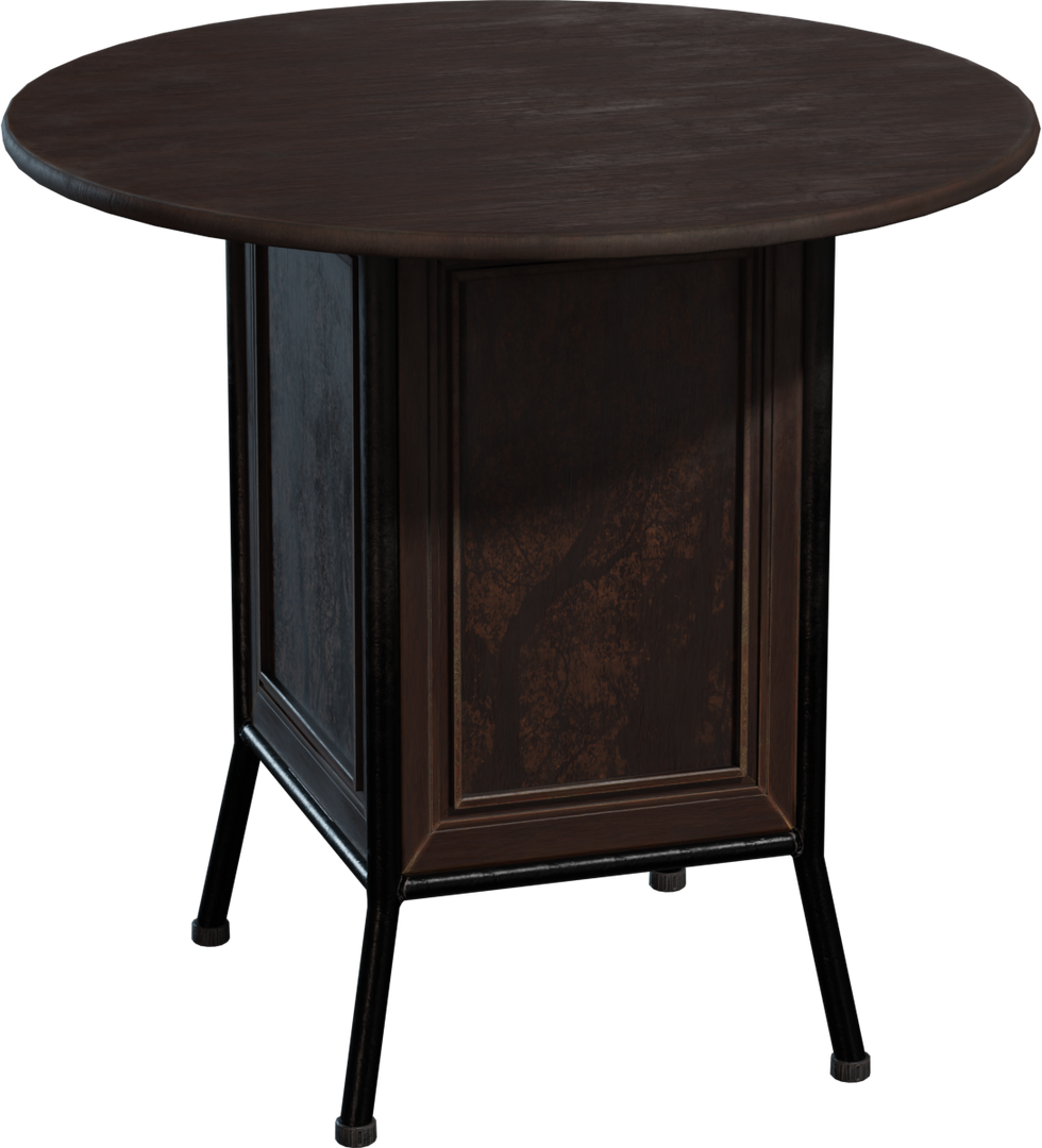 Round Wooden Table 02