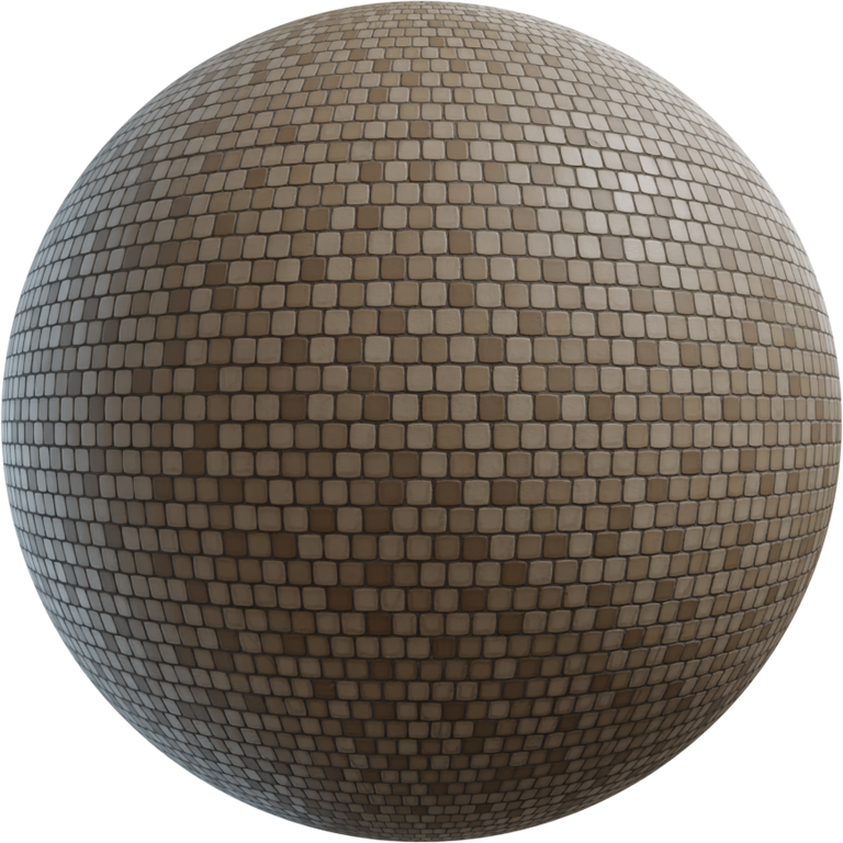 Rounded Square Tiled Wall