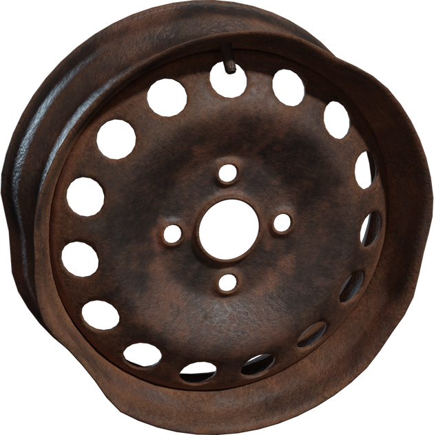 Rusted Wheel Rim 02 Model • Poly Haven
