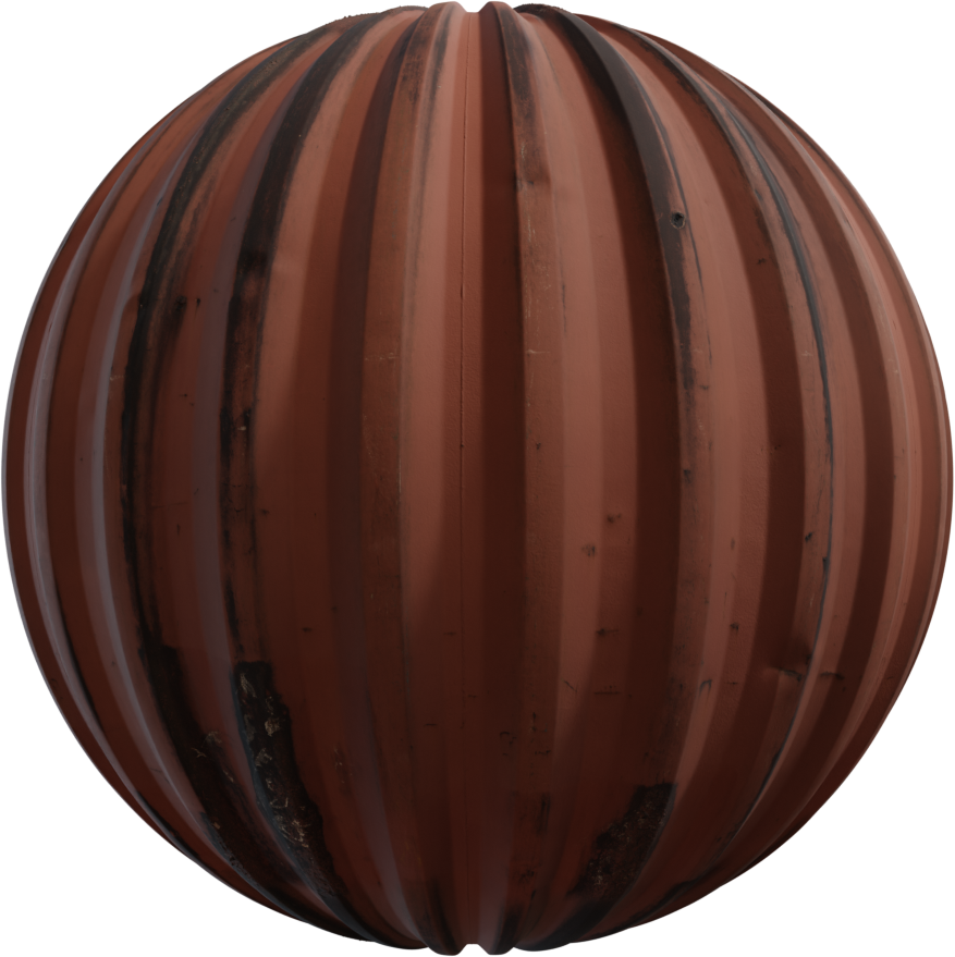 锈蚀涂漆金属 · PBR材质（Rusty Painted Metal）