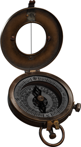 Seadogs Compass — free props CC0 3D model
