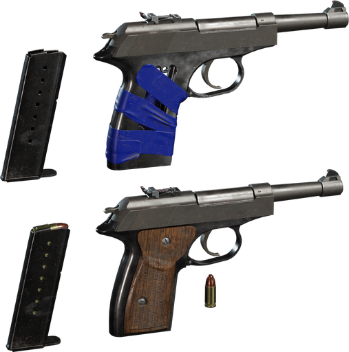 Service Pistol — free props CC0 3D model