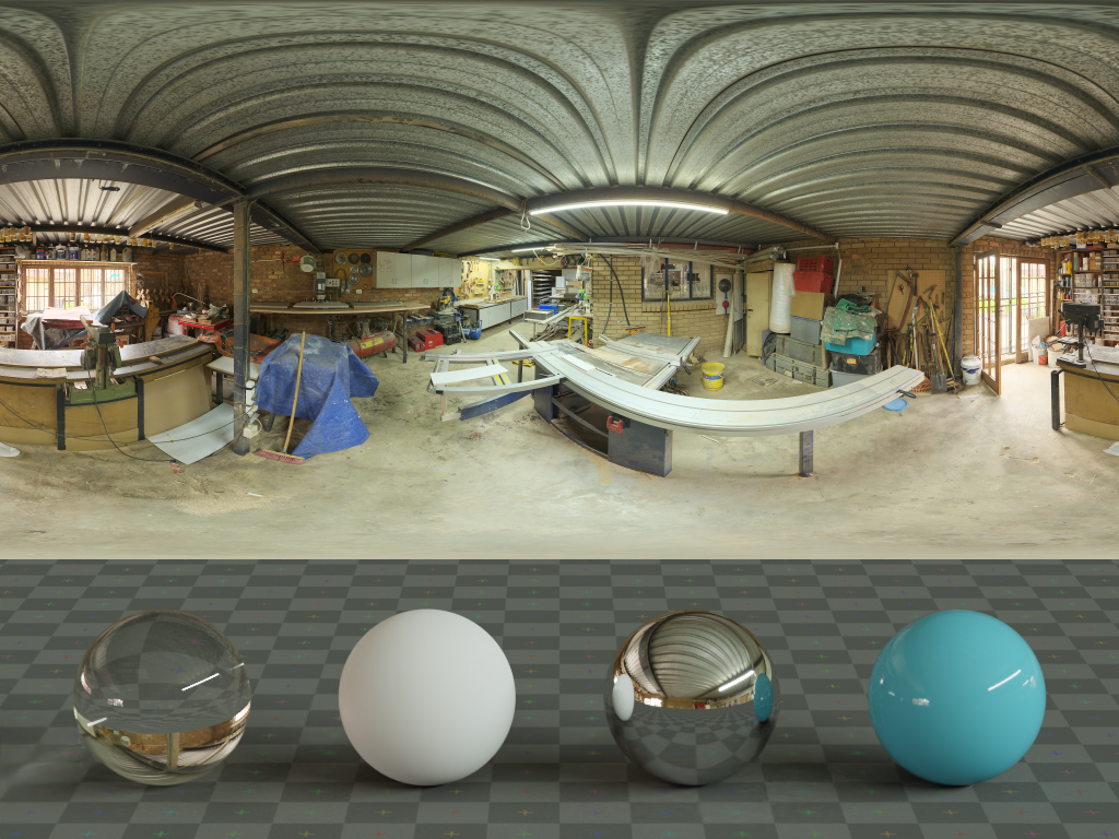 小型工坊 · HDRI环境（Small Workshop）