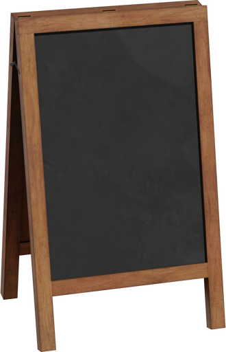 Standing Chalkboard 01 — free decorative CC0 3D model