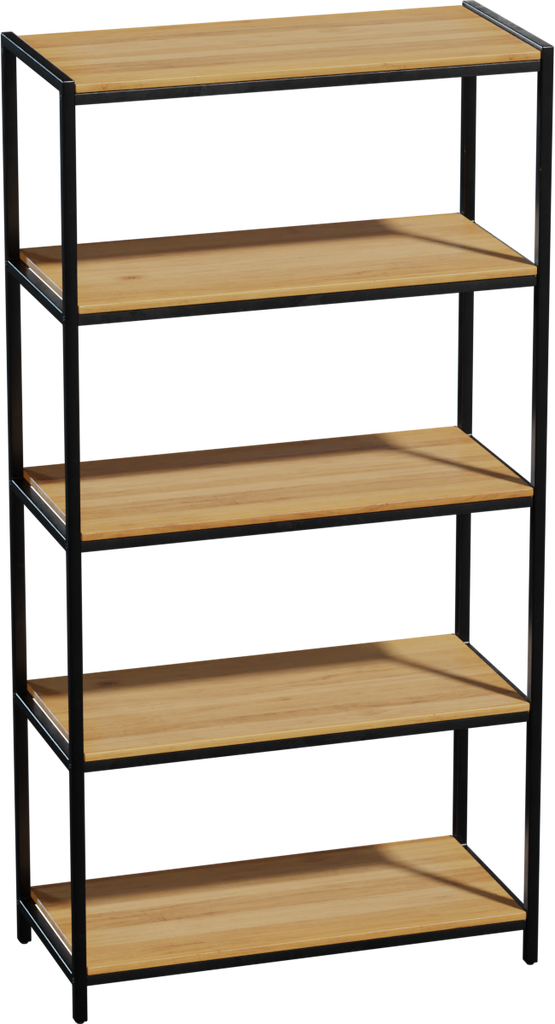 Steel Frame Shelves 01 — free furniture CC0 3D model, rendered preview