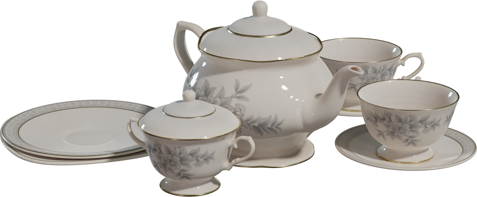 茶组合素材 01 · 模型(Tea Set 01)