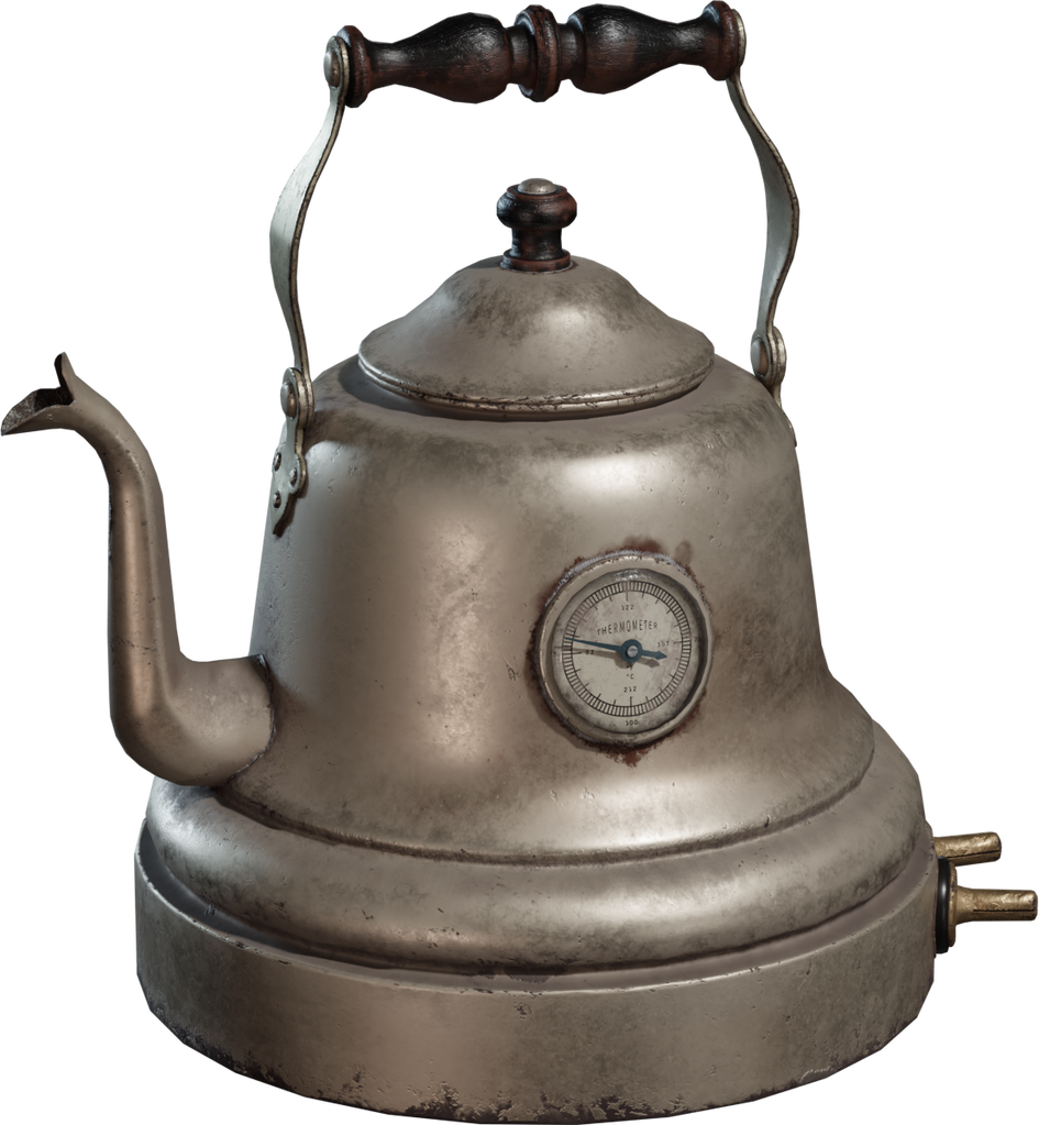 Vintage Electric Kettle — free decorative CC0 3D model, rendered preview